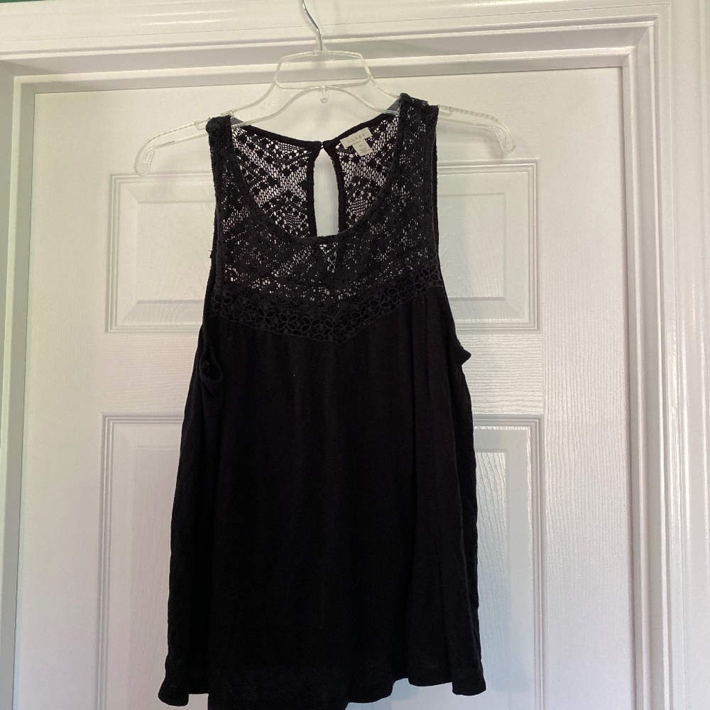 Black lace tank top
